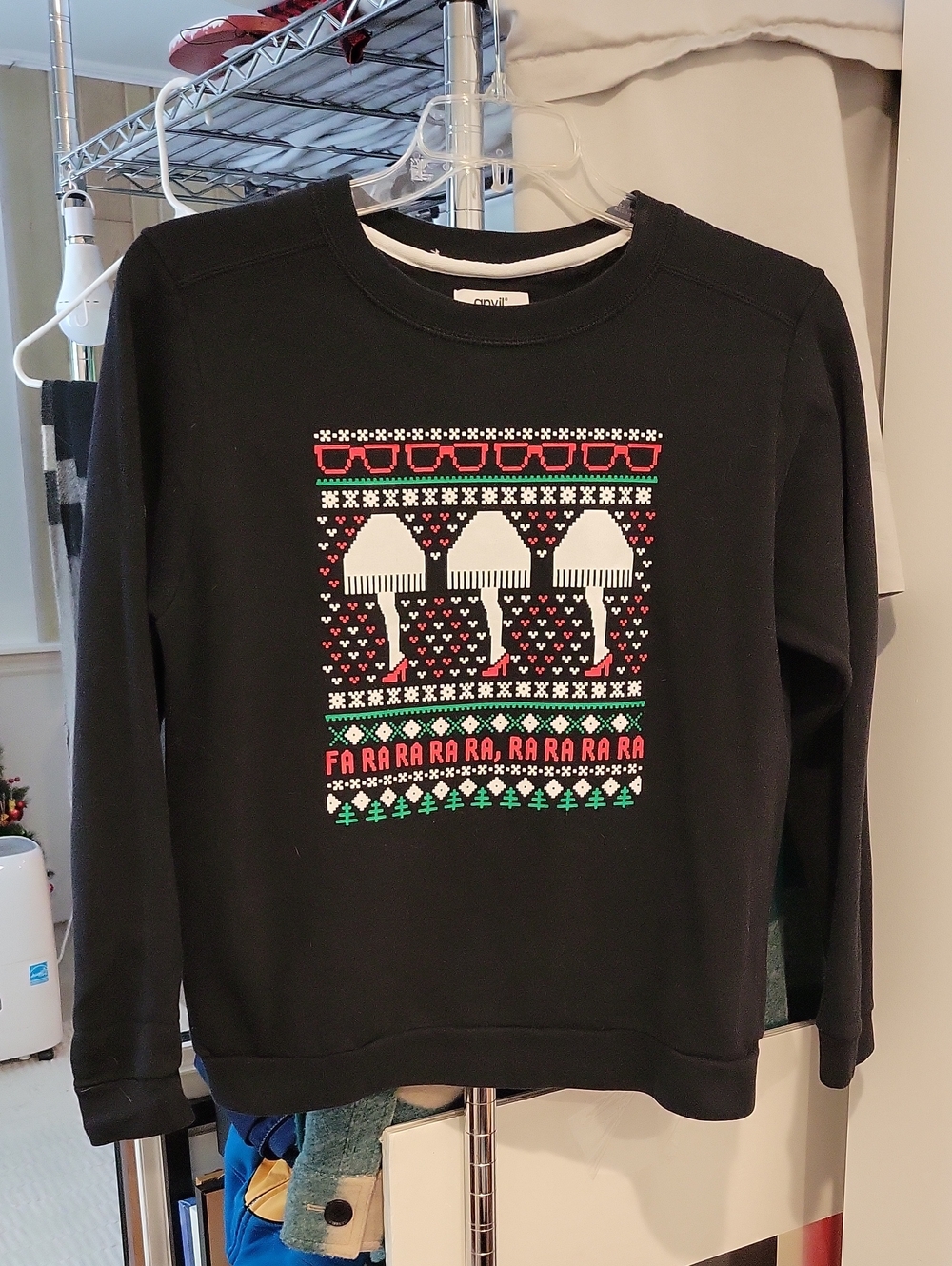 Black Crewneck Sweater Size Med Crew Sweatshirt